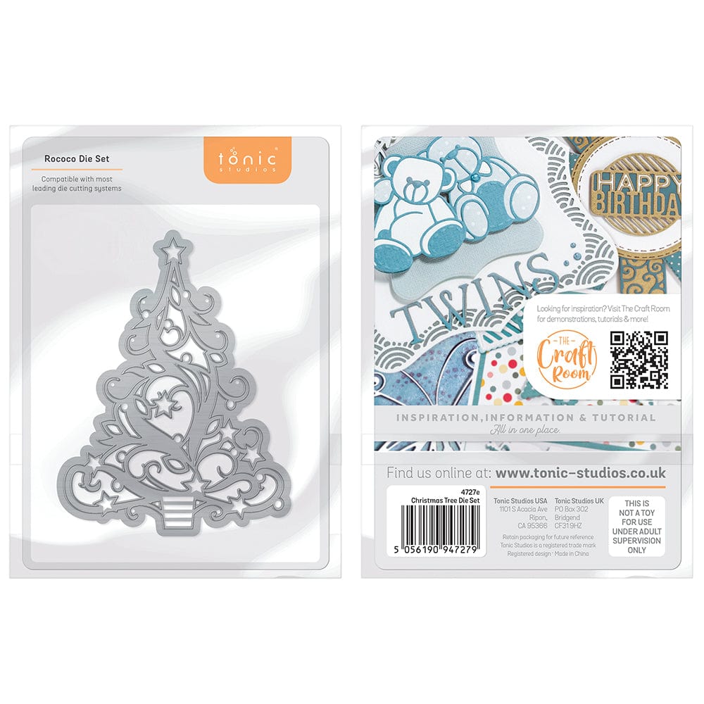 Happy Holidays Christmas Tree Die & Stamp Set - 5353e